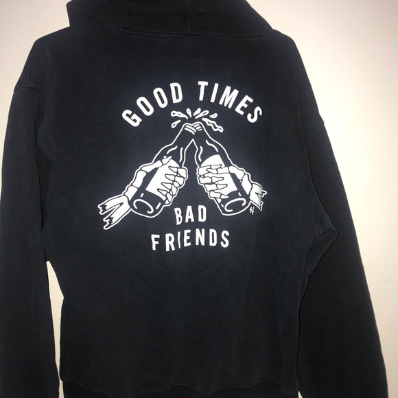 Sketchy Tank - good times bad friends hoodie - Picture 3 of 5